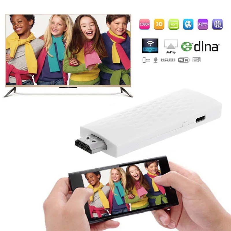 Новый беспроводной Wifi Airplay экран телефона к HDMI ТВ Ключ адаптер Зеркало 1080P дисплей