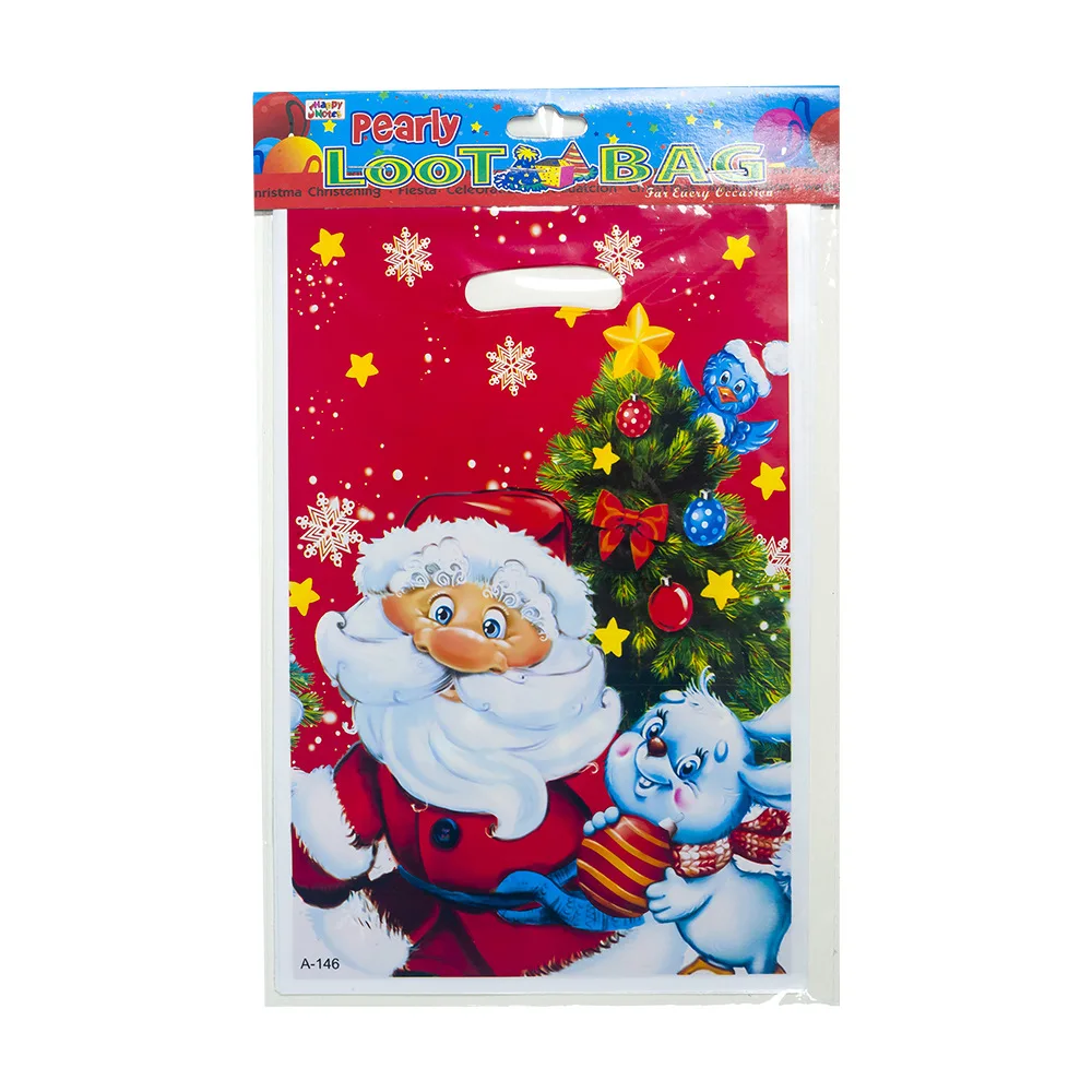 10 шт., Рождественская посылка для печенья, конфет, Подарочная сумка, сделай сам, самоклеющиеся полипропиленовые пакеты для рождества, домашняя Праздничная упаковка, украшение для выпечки - Цвет: A