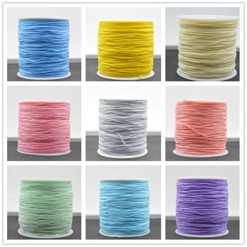 

Candy Colors 100yards Nylon Cords Thread Chinese Knot Macrame Cord Bracelet Braided String DIY Tassels Beading Jewelry Making