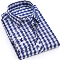 MRMT 2018 бренд Для мужчин рубашки 100% хлопок Рубашки в клетку для мужчин Повседневное тонкий кардиган Топы с длинными рукавами рубашка