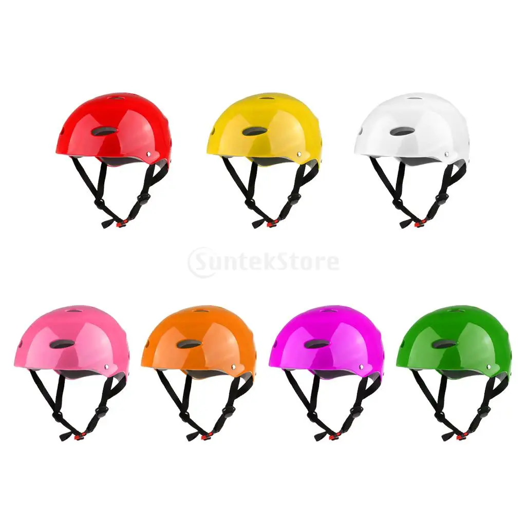 

Lightweight Adjustable Water Sports Safety Helmet Hard Protection Hat for Wakeboard Kayak Canoe Surf Skate - All Sizes & Colors