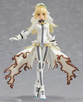 

14 CM pvc Japanese anime figure Fate Stay Night Saber Nero Wedding dress adjustable joint action figure collectible model