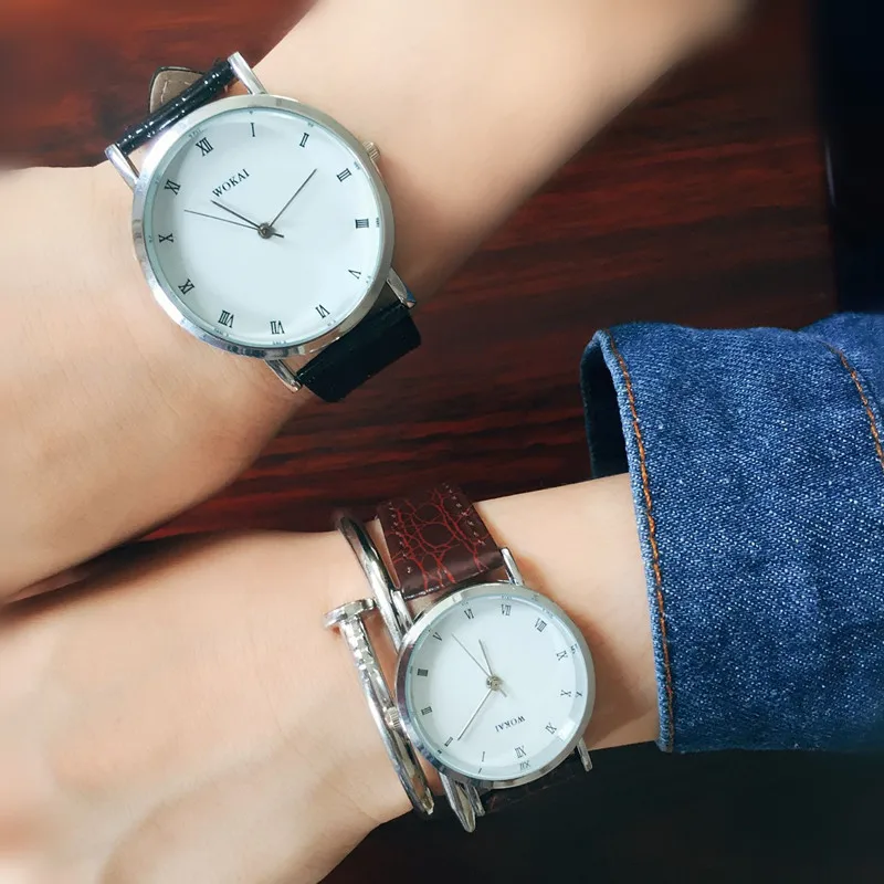 Пара часов черные модные кожаные женские часы мужские Relojes Zegarki Meskie Relogio Feminino женские часы подарок для пары часы Saat