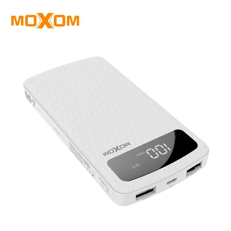 

MOXOM Power Bank 20000mAh Portable Charger External Battery Dual USB Powerbank LED Indicator for iPhone for Xiaomi for Samsung