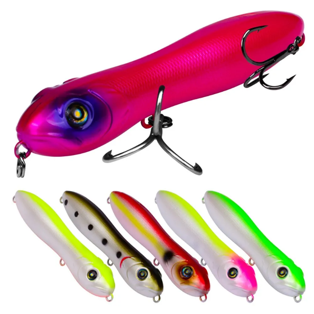 

1pcs Snake Head Pencil Fishing Lure Hard Bait 10.3cm/16.1g Tight Wobbler Crankbait Sea Bass Pike Topwater 3D Eyes Swimbait