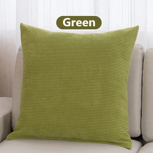 1 шт. 43*43 см, однотонная Вельветовая ткань, наволочка для подушки, наволочка для сидения автомобиля, домашний декор, диванная кровать, декоративная наволочка 40094 - Цвет: Green