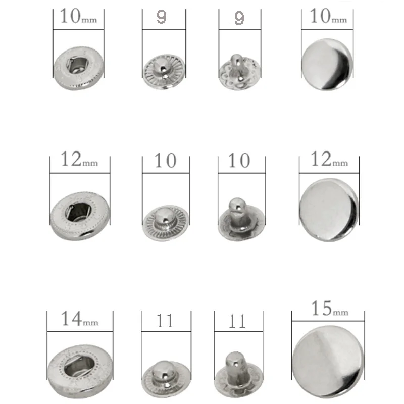 Металлические латунные кнопки для шитья 10/12/15 мм 50 компл./лот|snap fastener|button snap
