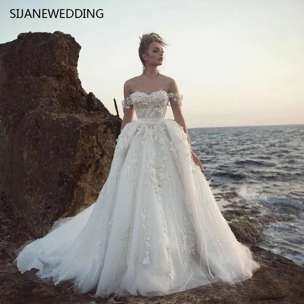 SIJANE Elgance/кружевное праздничное платье цвета слоновой кости вечерние с цветочным