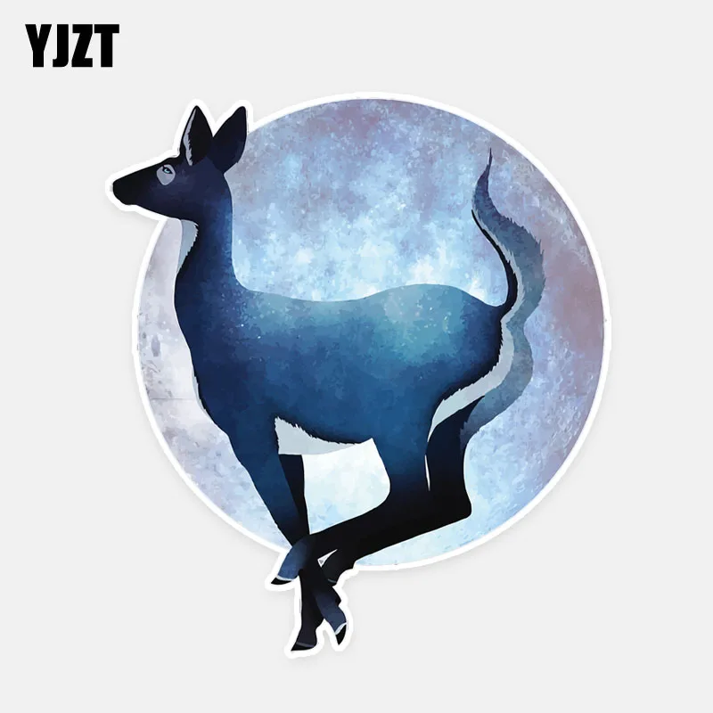 YJZT 12CM*13.5CM Fashion Deer In The Moon PVC Car Sticker Decal Graphical 5-0643 | Автомобили и мотоциклы