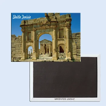 

Travel Refrigerator Magnets 78*54mm,Roman Ruins, Sbeitla, Tunisia Travel Rigid Fridge Magnets 24983