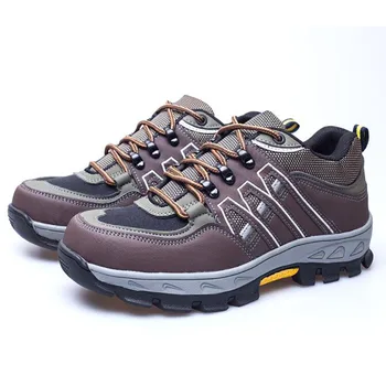 

men fashion large size steel tip work safety shoes anti-pierce construction site worker dresses tooling security boots protect