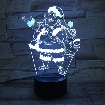 

Christmas gift Santa Claus 3D led USB night Light Energy-saving table Lamp