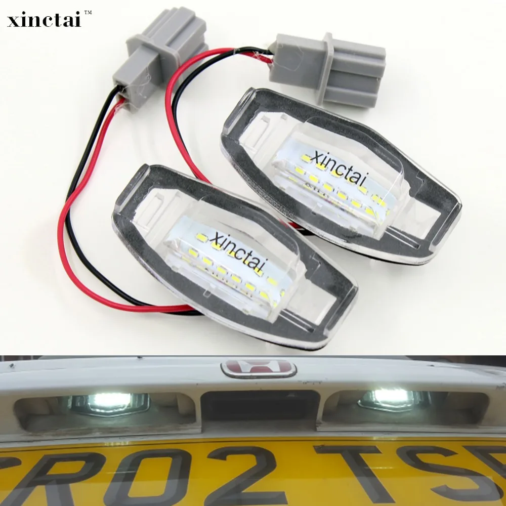 1 пара светодиодных ламсветильник для номерного знака без ошибок Honda Civic 2006 2011 Accord