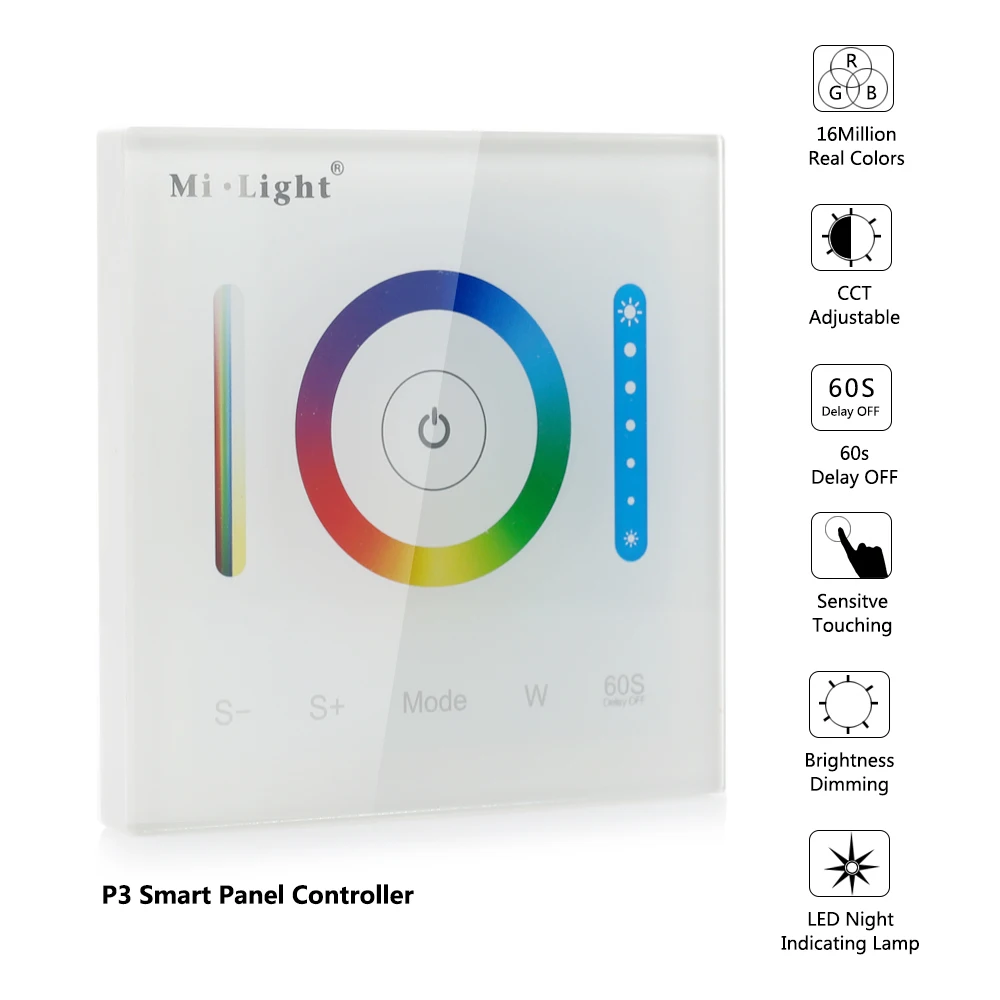 Умная светодиодная сенсорная панель Mi light контроллер для RGB RGBW + CCT/двойной