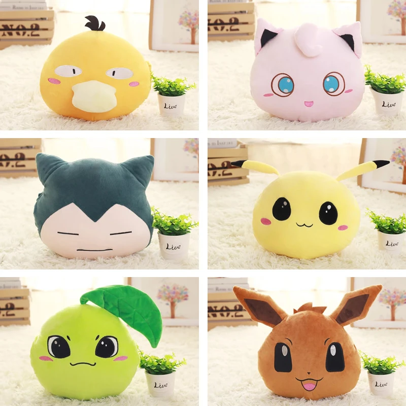 

Candice guo! cute plush toy Anime Cartoon Pocket doll soft cushion hand warm pikachu psyduck duck birthday Christmas gift 1pc