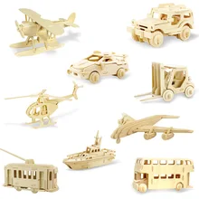 9 видов солнечных батареях самолет 3D деревянная модель здания Популярные творческие игрушки хобби подарок для детей