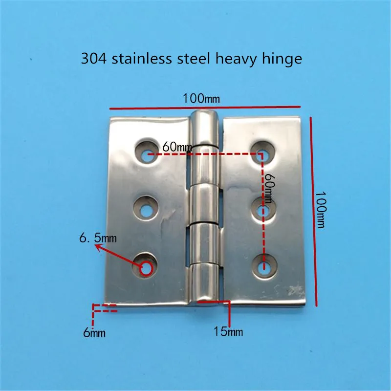 

304 stainless steel heavy hinge thickening industrial hinge to heavy industry 100 * 100 * 6mm