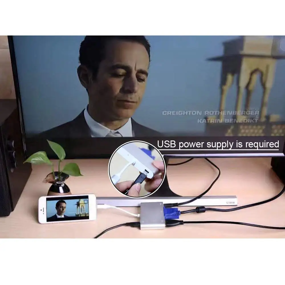 5X адаптеры для Lightning HDMI VGA AV Vidio Аудио зарядки с линией и av кабелем iPhone X/XR/8/8 P/7/7