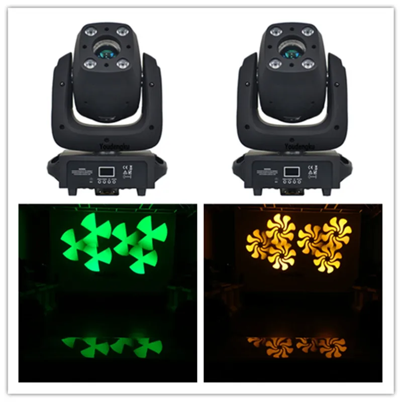 2 pieces 4x10w DMX512 rgbw moving head wash gobo 100w hybrid led spot + wash moving head disco light led spot moving head