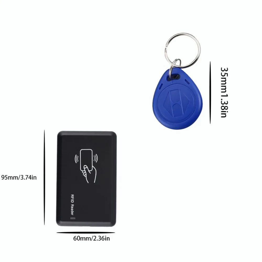 

13.56MHz Separated USB Contactless Black Smart IC Card Reader/Writer RFID Reader + 5 ID Key Tags/ID Cards