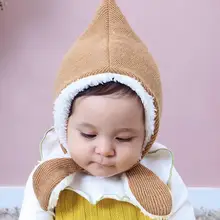 Детская шапка аксессуары ребенок шляпа серый Рождественская шапка зима теплая Шапочка ушанка для новорожденных детей Вязание шляпы