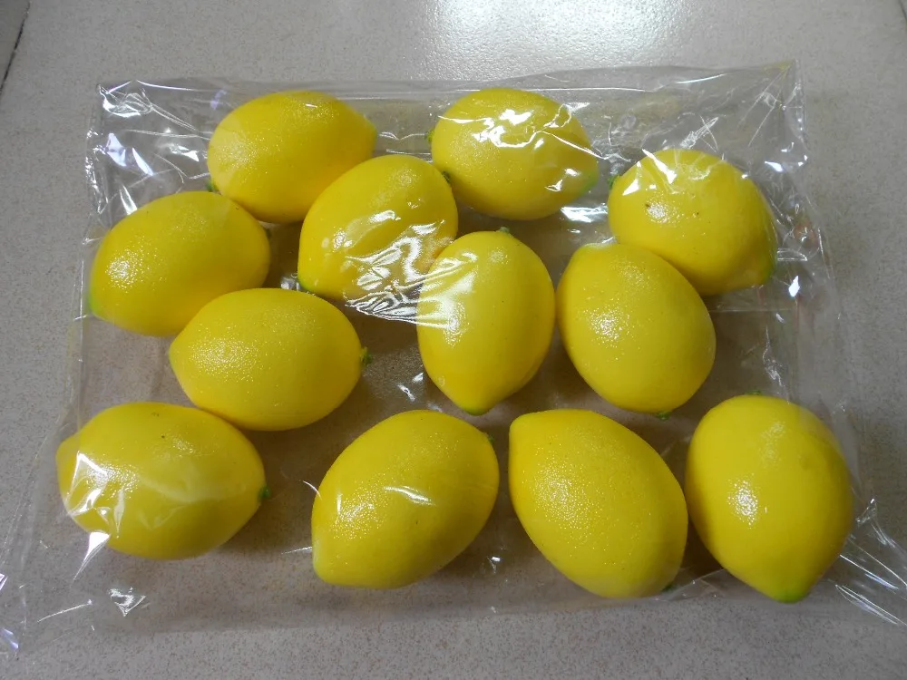 

8cm yellow lemon Simulation fruit Mini Fruit model simulation fruit vegetable set fake fruit decorative accessories