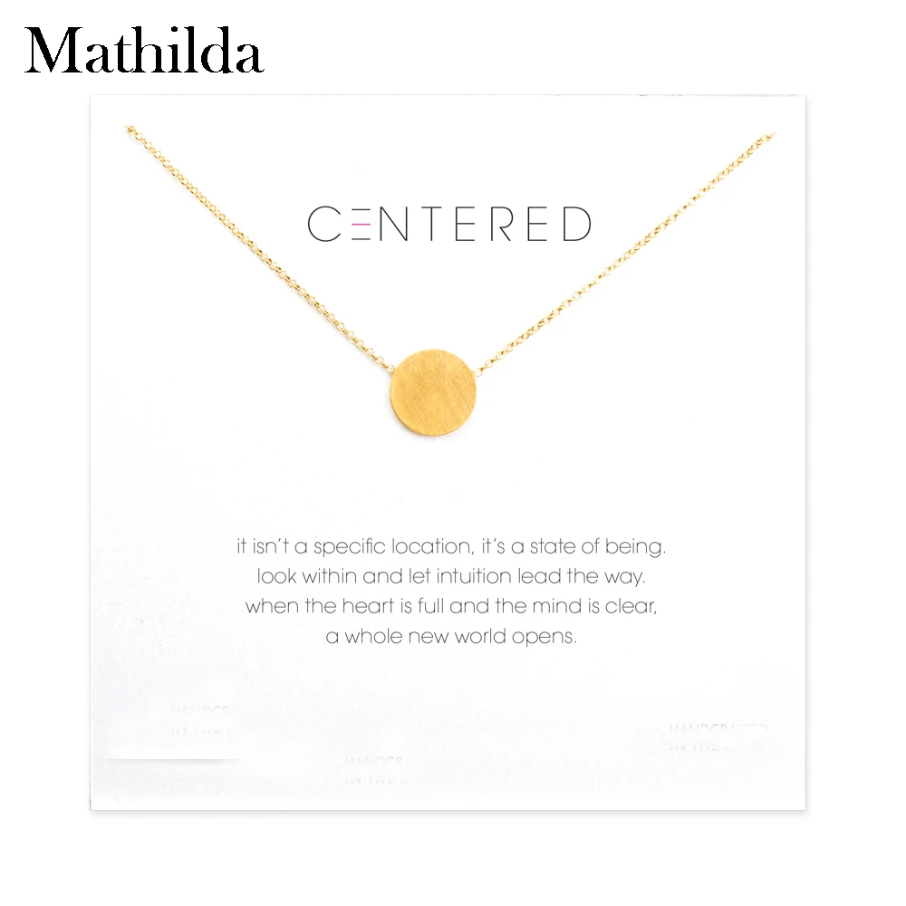 

Large Circle Soldered Necklace Gold Dipped Pendant Necklace Clavicle Chain Statement Necklace Women Jewelry E012