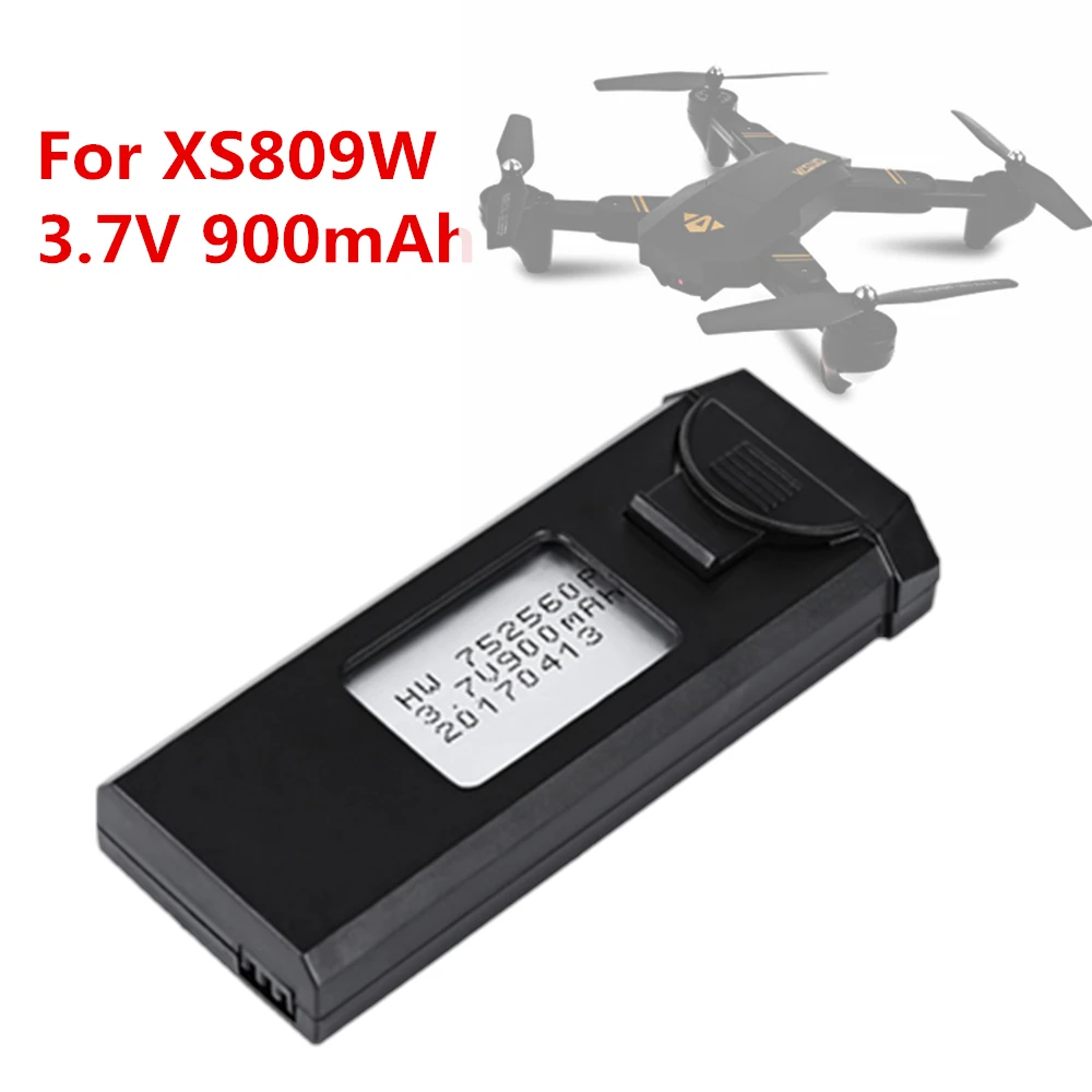 Оригинальный литиевый аккумулятор 3 7 в 900 мАч 752560 для VISUO XS809 XS809W XS809HW 30C Lipo Bettery