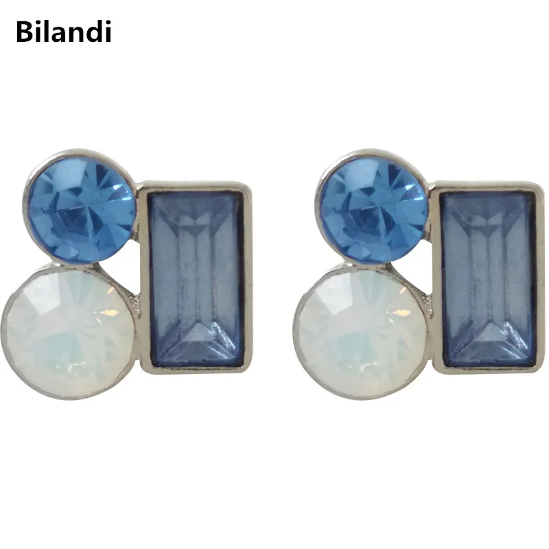

Creative candy-colored earrings with matching color geometric circular earrings