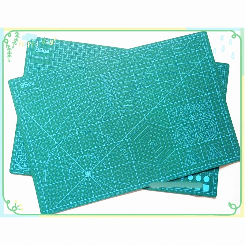 Cutting mat PVC Cutting Mat a3 4530cm 9 Sea Durable Self Healing Handmade Quilting Accessories Flexible Green Patchwork Board Plotter One pad multi-purpose Color : Green