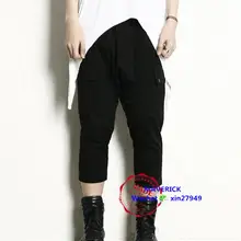 27-44! Новая Мужская одежда Повседневная Уличная мода восемь штанов Спецодежда с карманами повседневные шаровары большие размеры костюмы певицы