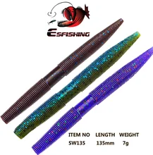 "Esfishing приманки Новый 2017 10шт червь 13.5 см/7г Сенько 5.3"" рыболовные приманки мягкие приманки Leurre soupleбыл Карп рыболовные принадлежности"