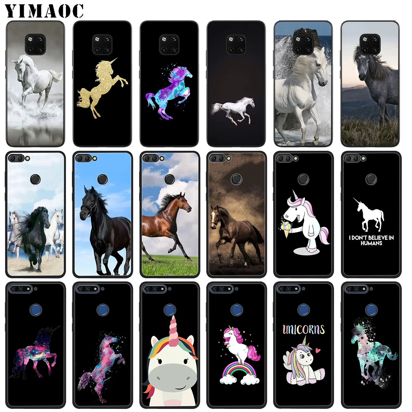 Мягкий силиконовый чехол для телефона YIMAOC Horse Animal Unicorn Для Huawei Mate 30 20 10 Pro Lite Nova 5I 5t 5
