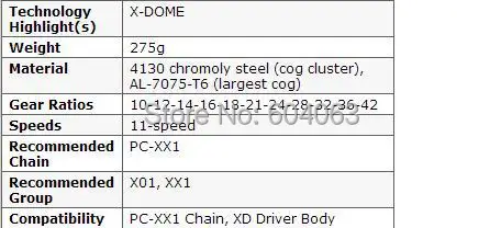 XG-1195 кассета 11S MTB велосипед свободного хода 1195 XG1195 X01 XX1 10-42 т