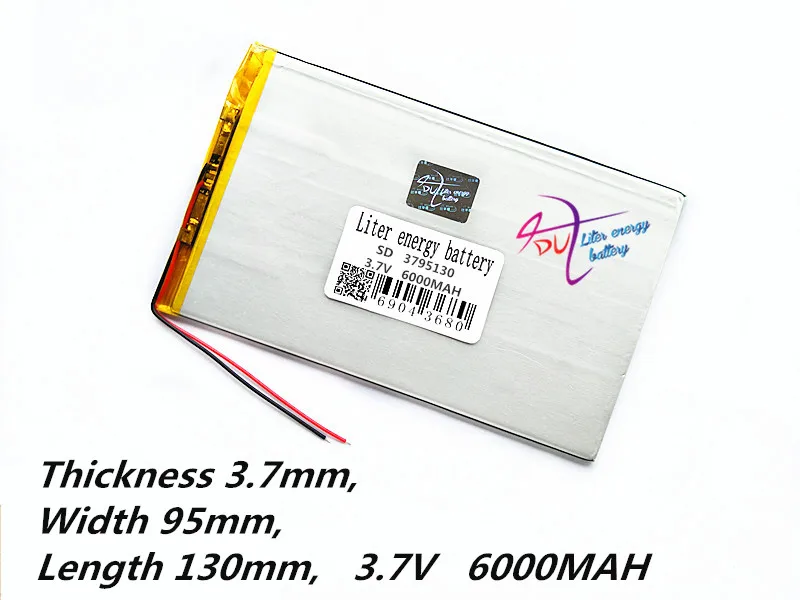 Billig Große kapazität 3795130 3,7 V tablet batterie 6000 mah jeder marke tablet universal wiederaufladbare lithium batterien 3795130