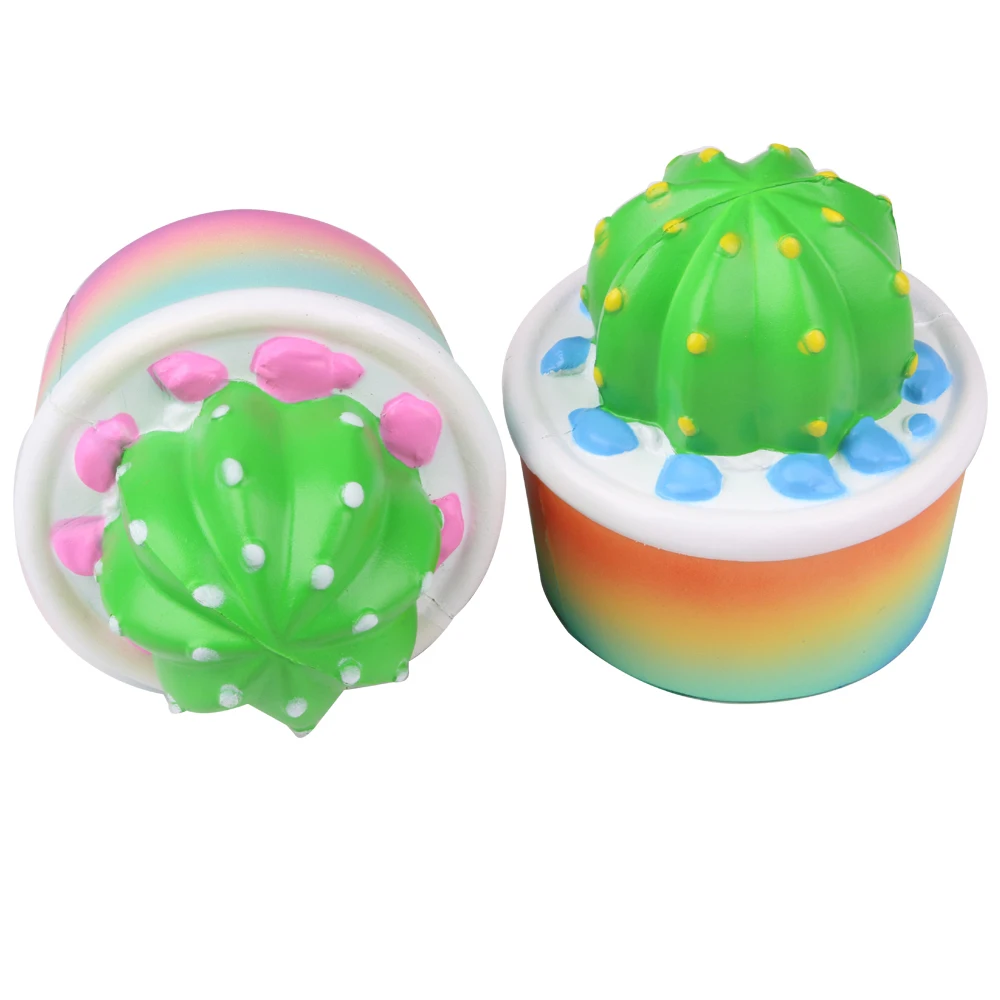 Kawaii Сжимаемый гигантский кактус горшечные растения медленно растет уменьшить