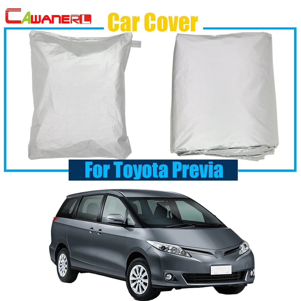 Cawanerl Full Car Cover Anti UV Rain Snow Sun Resistant Protector Cover For Toyota Previa Free