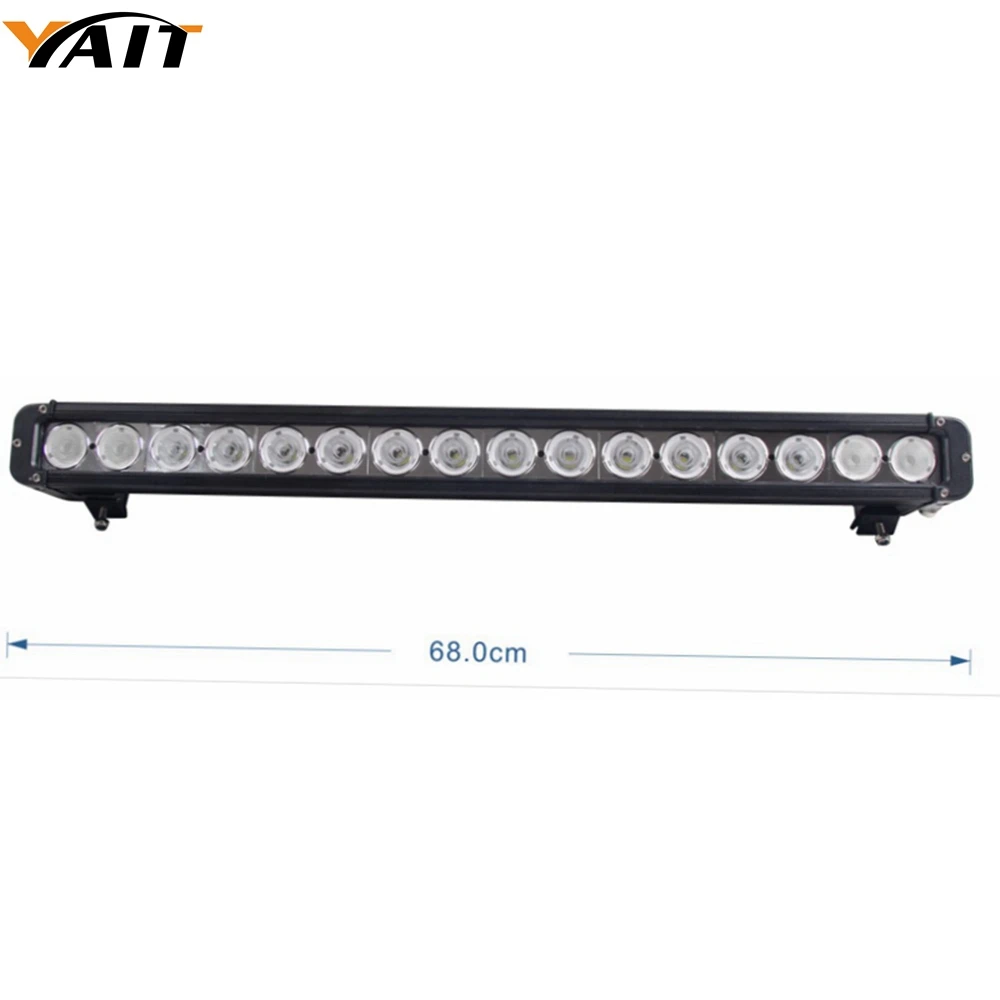 

Yait 1pcs 26inch 160w Single Row 4X4 car Off road car light IP67 waterproof Combo Beam offroad LED light bar car