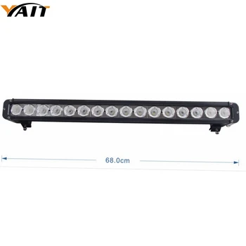 

Yait 1pcs 27inch 160w Single Row 4X4 car Off road car light IP67 waterproof Combo Beam offroad LED light bar car