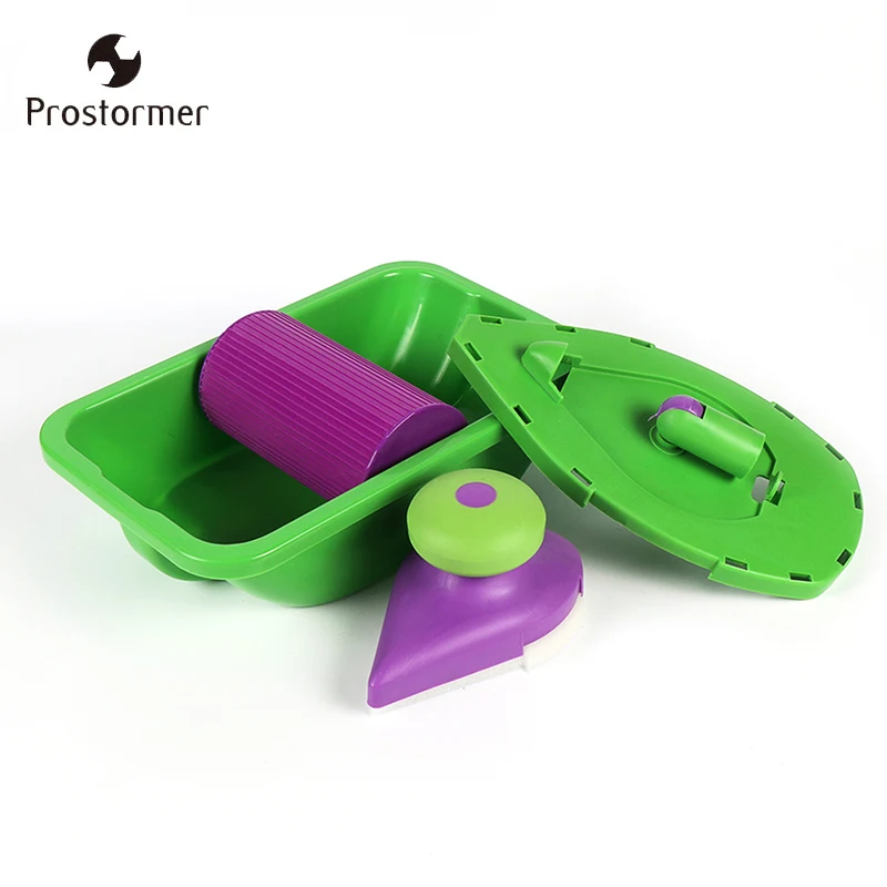 Prostormer 4pcs Multifunctional paint brush Set Roller and Tray Set