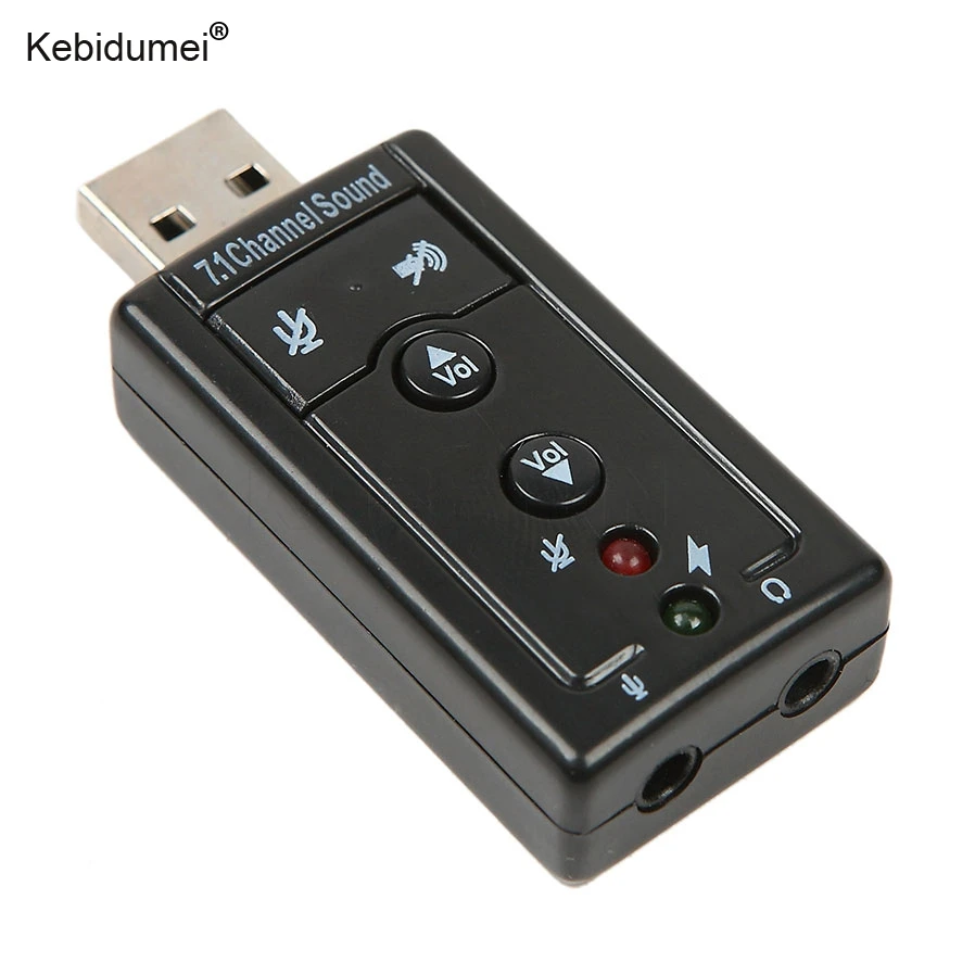 Kebidumei Внешняя USB Аудио Звуковая карта адаптер 7,1 USB 2,0 микрофон динамик Аудио гарнитура микрофон 3,5 мм разъем конвертер