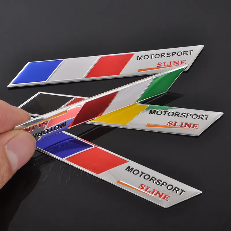 Автомобильная наклейка с национальным флагом, эмблема, наклейка для BMW M power Performance Audi S Line S3 S4 S5 A3 A4 A6 Q3 Q5 Q7, автоспорт, Sline