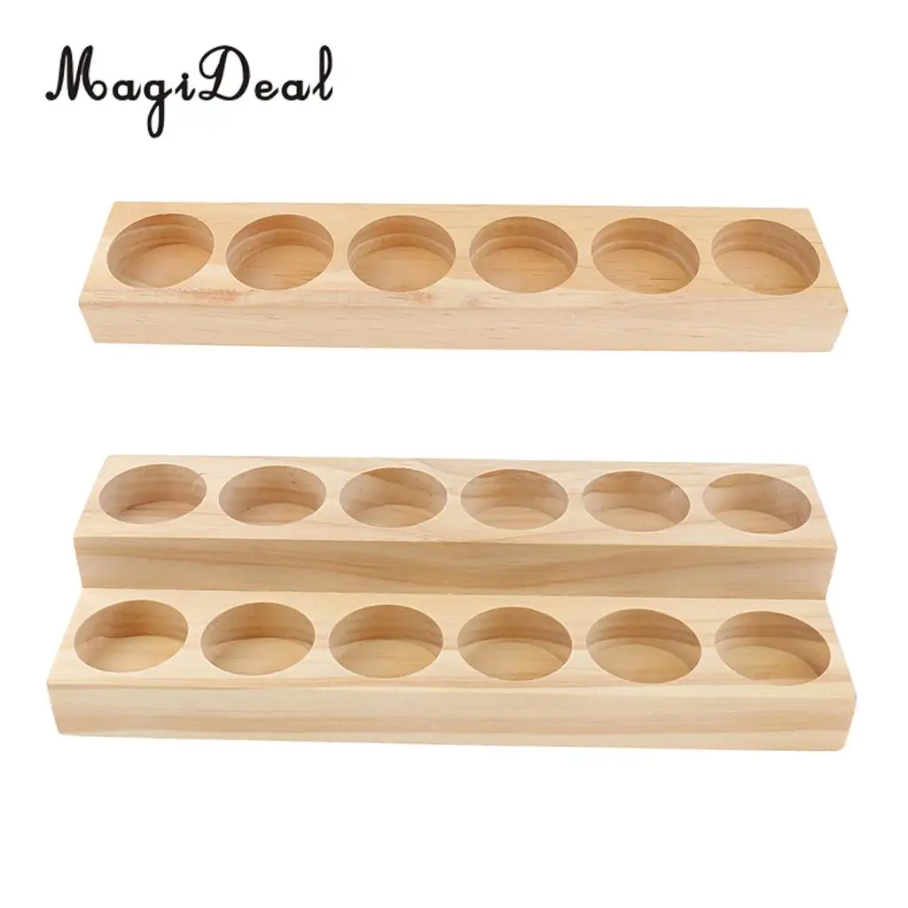 2X High Quality Wood Essential Oil Displaying Storage Rack Holder Organizers TWO LAYERS AND ONE LAYER	