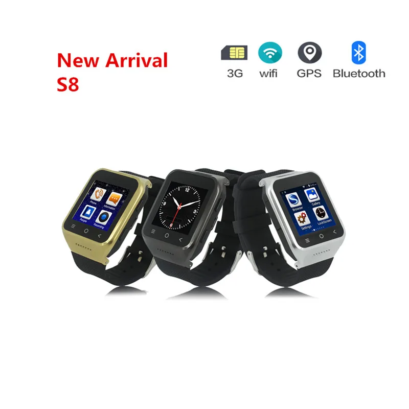 ZGPAX S8 Смарт часы 1 54 дюймов MTK6572 двухъядерный Процессор высокое качество Wi Fi bluetooth