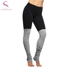 Patchwork Fitness Yoga Sports Leggings For Women Sexy Elastic Tight Mesh Leggings Yoga Pants Spring Winter Running Pants Tight