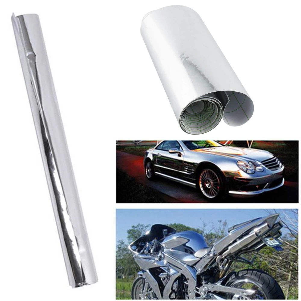 

PVC Universal Mirror Silver Chrome DIY Car Vinyl Wrap Film Car Body Wrap Sheet Roll Sticker Decal Car Styling Decoration Access