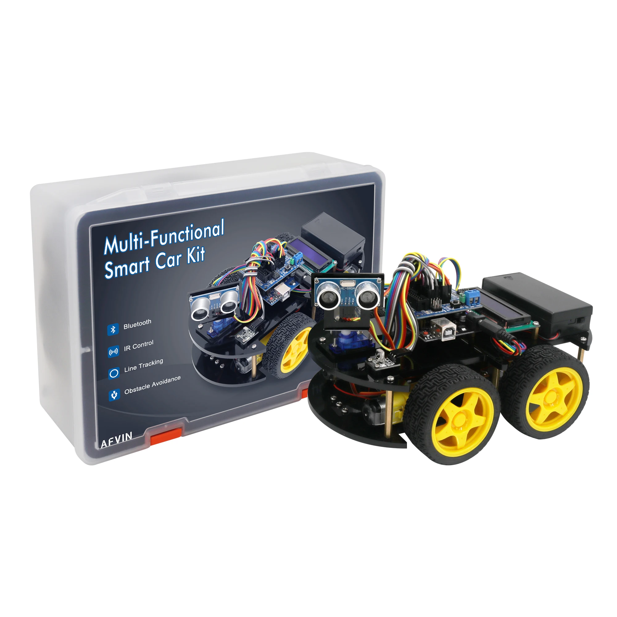 Osoyoo 4wd Diy Smart Robot Car For Arduino Starter Learning Kit Lafvin Smart Robot Car Kit With Uno R3 Ultrasonic Sensor Bluetooth Module For Arduino