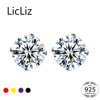 

Licliz 925 Sterling Silver Zircon Diamond Stud Earrings For Women Classic Earrings Simple Clear Cubic Zircon Jewelries Le0285