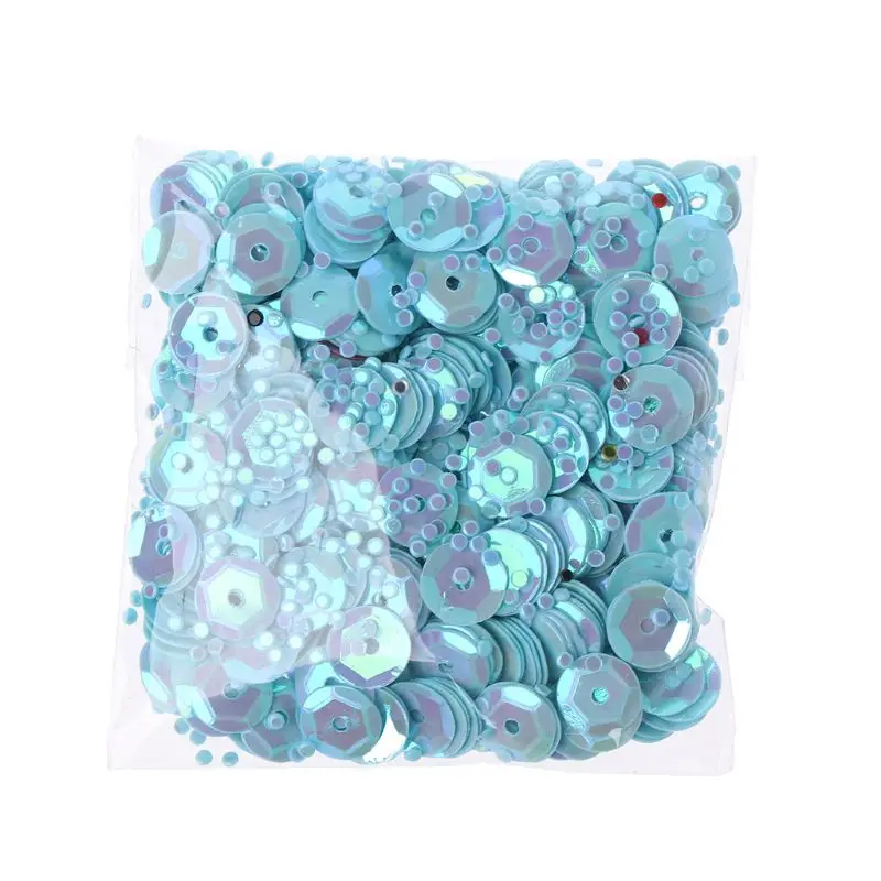 400 шт 6 мм Свободные круглые Блестки пайетки ПВХ ремесла для украшения одежды DIY Швейные аксессуары Свадебное Ремесло - Цвет: Синий