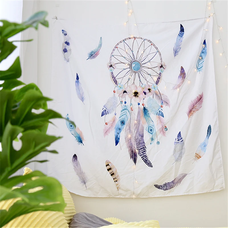 

Dreamcatcher Tapestry Watercolor Decorative Wall Hanging Bohemian Bedspreads Colorful Exotic Sheets Drop Ship